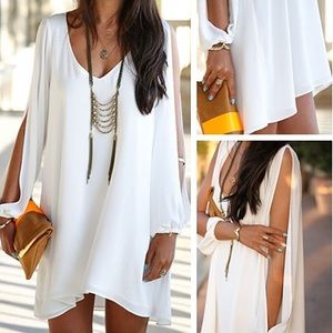 White Flowy Dress